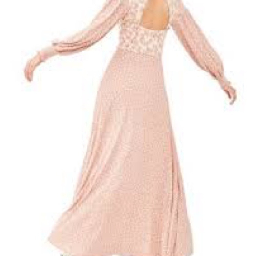 Free People Love Story Pink Long Sleeve Maxi Dress - Picture 8 of 8